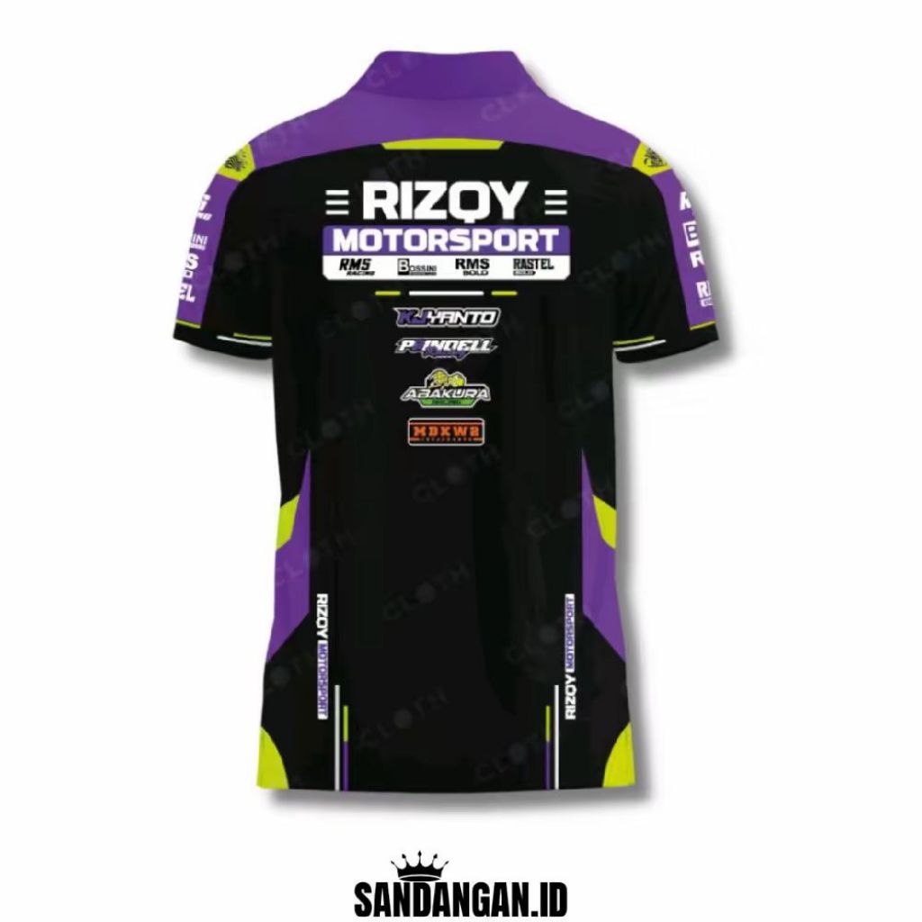 JERSEY KERAH POLO RIZQY MOTORSPORT DRAG RACE DIVISION RACING TEAM