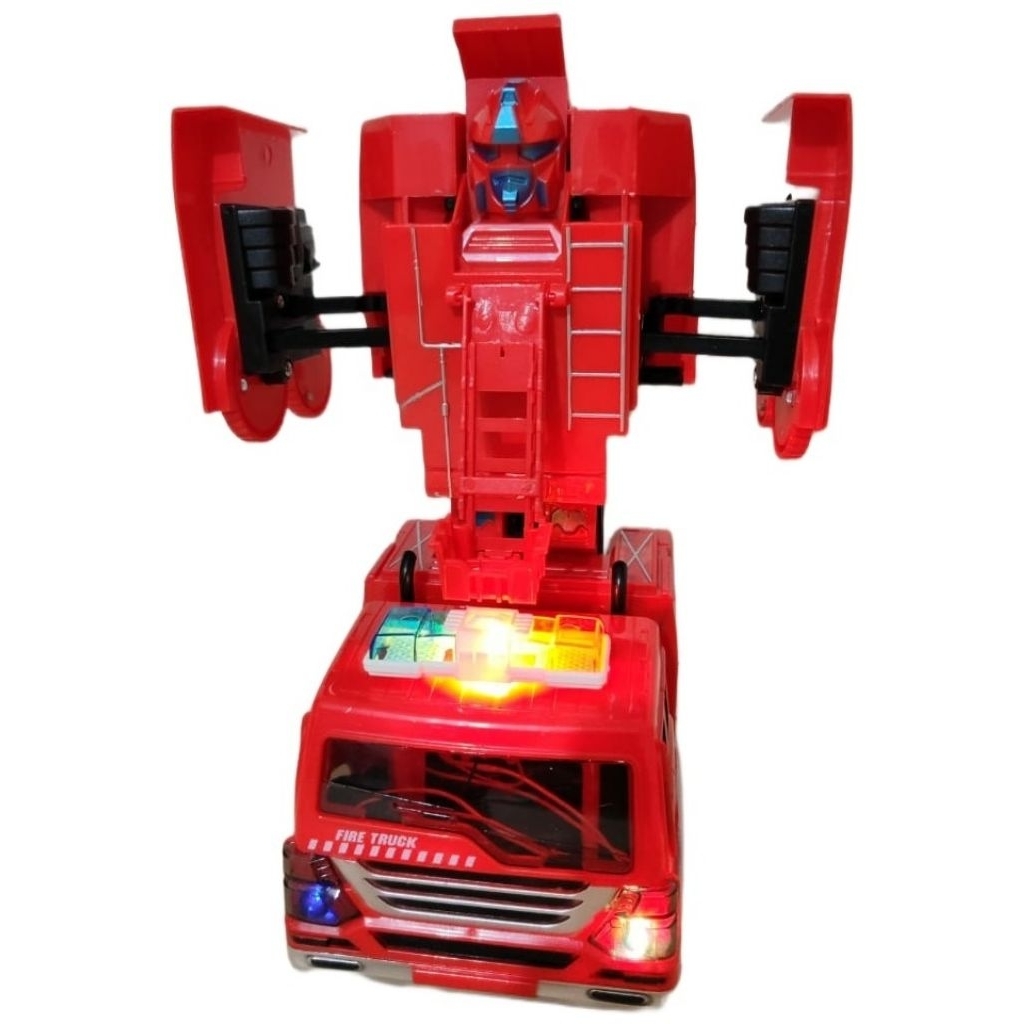 064mainan mobil pemadam kebakaran bisa jadi robot/mainan mobil mobilan