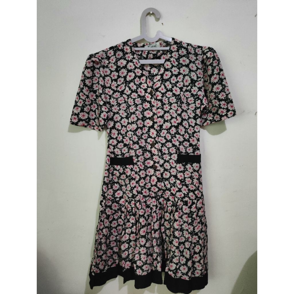 [PRELOVED] Dress Wanita Floral Wanita Vintage