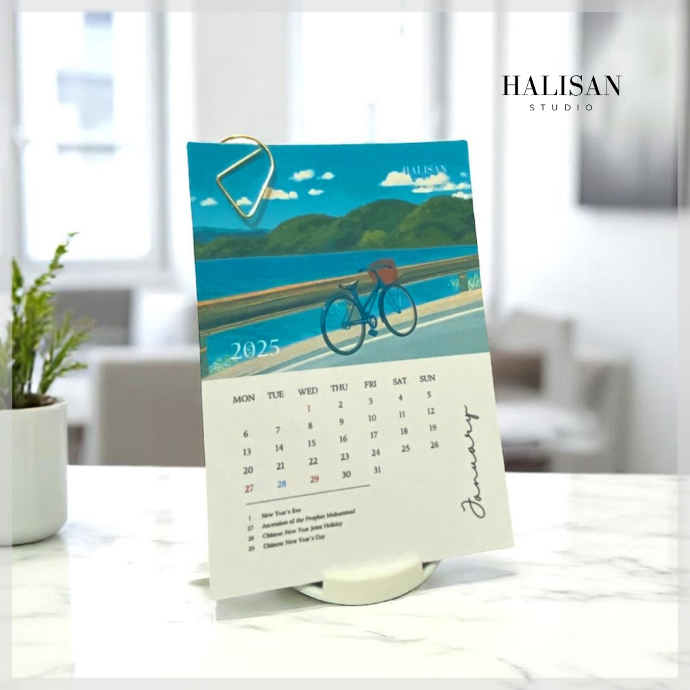 

Kalender Meja 2025 Ghibli Aesthetic View - Mini Kalender Lengkap 2025 - Souvenir Kalender Premium - Wedding Souvenir - Dekorasi Aesthetic Minimalis