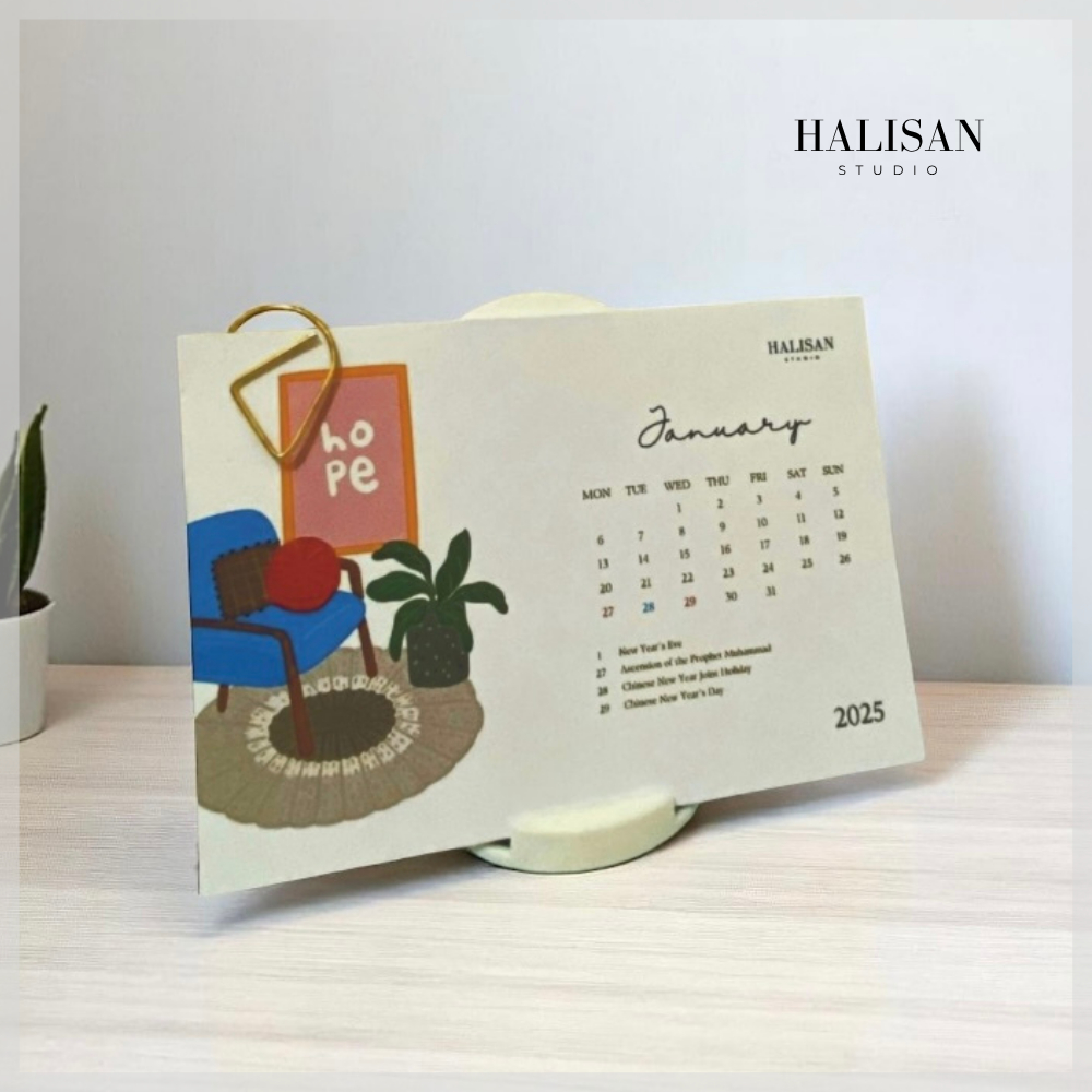 

Kalender Meja 2025 Aesthetic - Mini Calendar 2025 - Kalender Mini Lengkap Hari Libur Nasional - Hadiah Unik