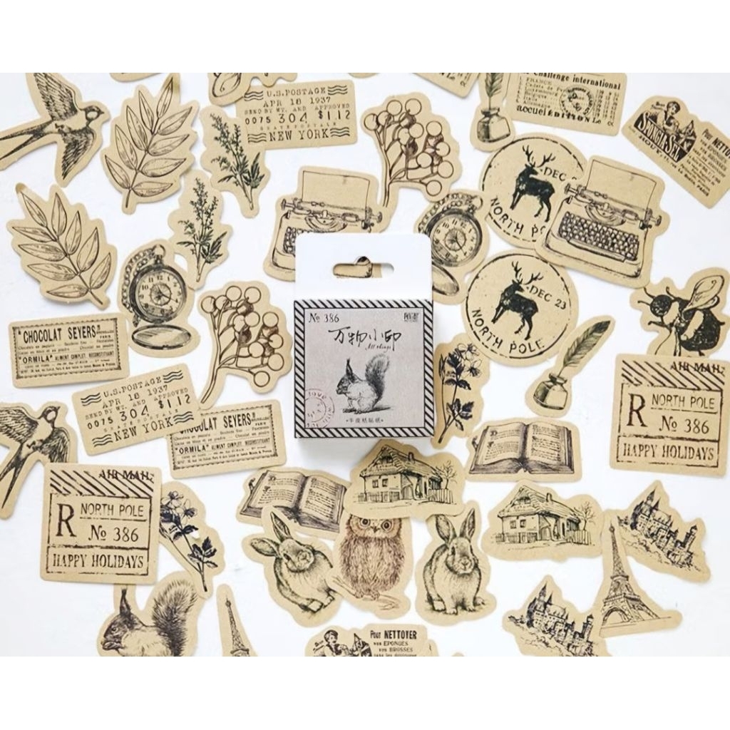 

Sticker DIY Scrapbook Stiker lucu kotak