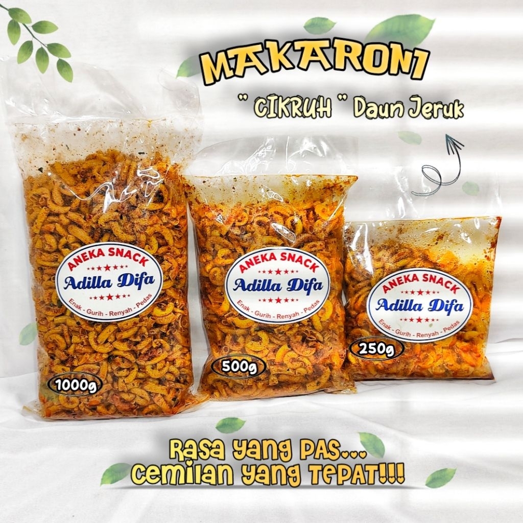 

MAKARONI CIKRUH Best Seller ukuran 250g, 500g, 1kg