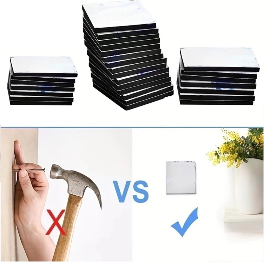 Double Tape Kotak Busa Foam 20 pcs Thick Perekat Tanpa Bekas