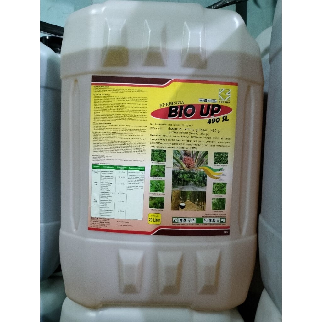 Herbisida Bio Up 490 SL kemasan drigen 20 Liter