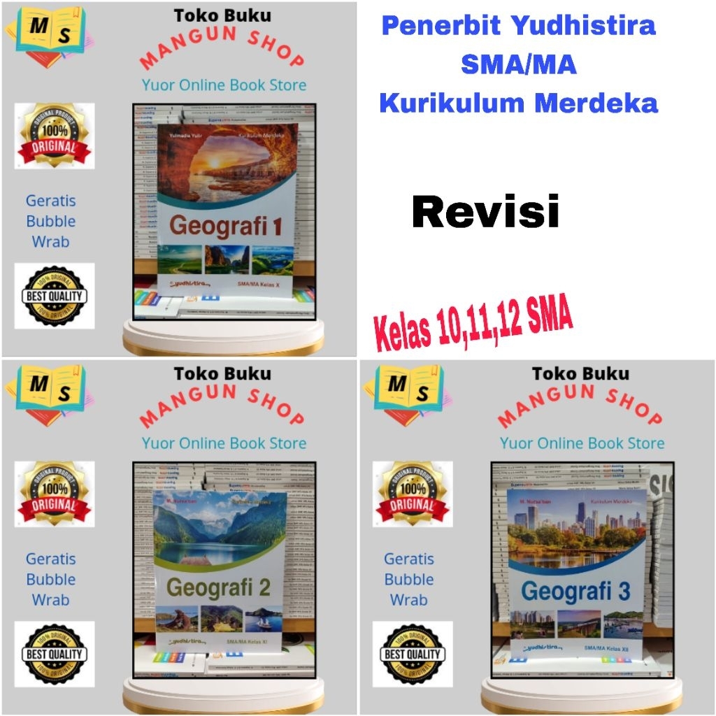 Buku Geografi Kelas 10,11,12 SMA/MA Kurikulum Merdeka Revisi Yudhistira