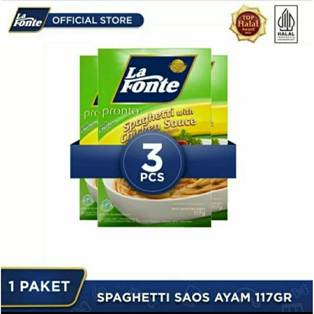 

3 PCS La fonte spaghetti Chicken sauce