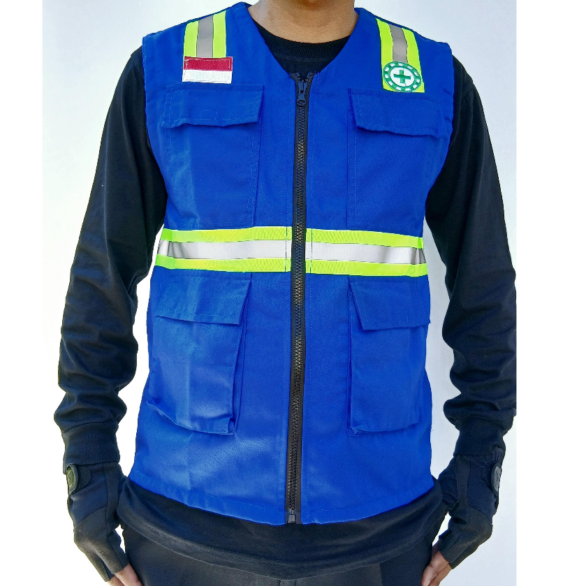 The Best Quality Rompi Safety First K3 Proyek Lapangan Model Terbaru 2025 Basic Korean Style Bahan A