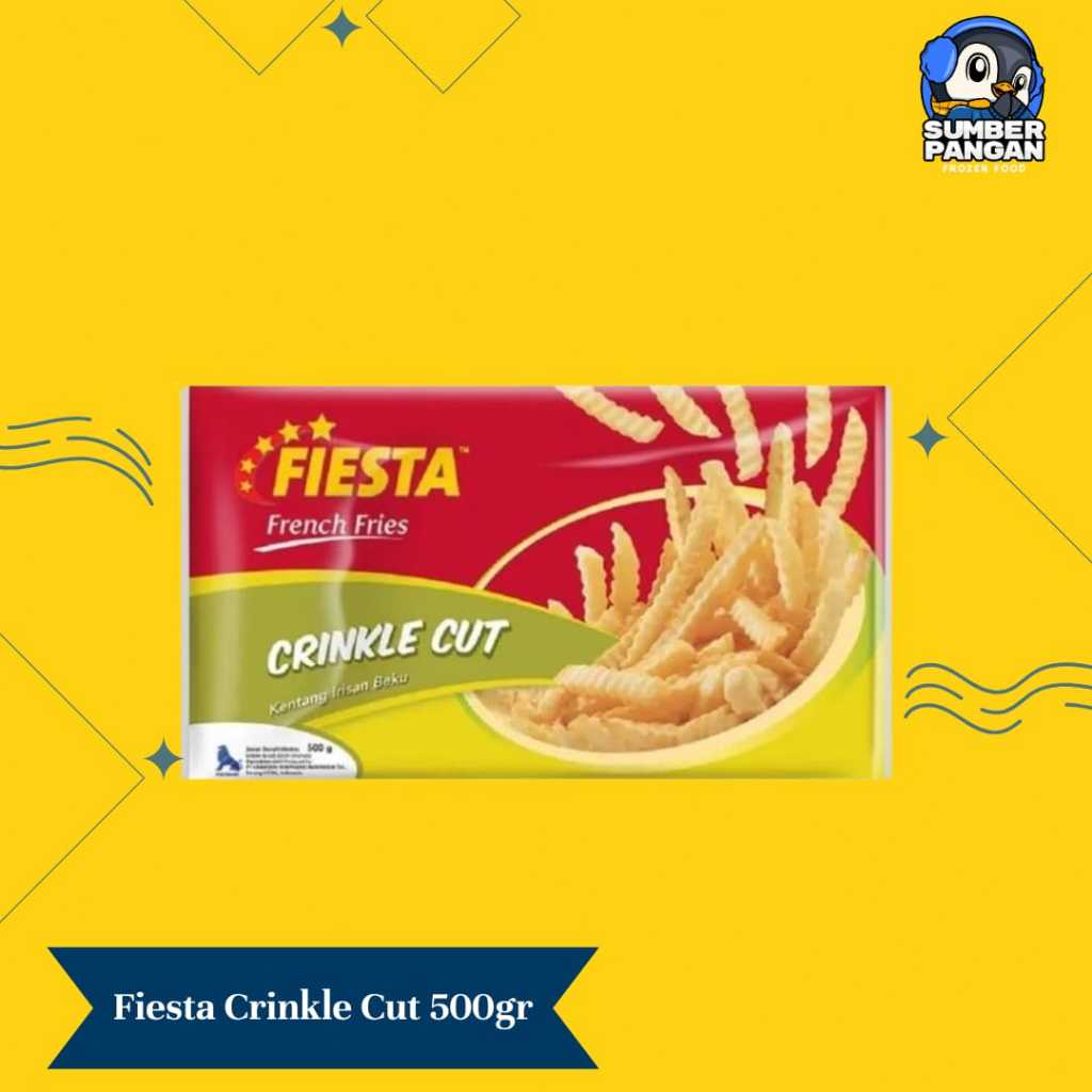 

Fiesta Crinckle Cut 500 gr (kentang)