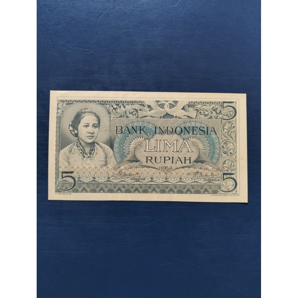 rp5 rupiah atau 5 kartini SERI budaya thn 1952 kondisi baru mulus asli