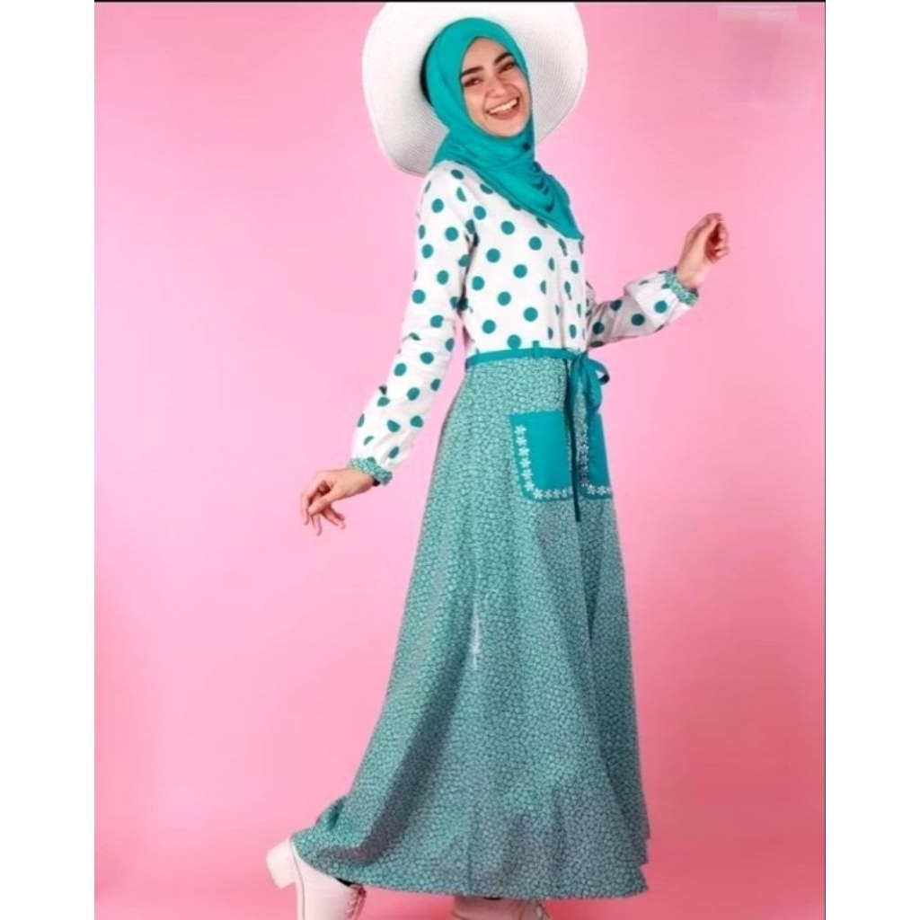 Dannis A190103 Gamis Baju Muslimah Remaja dan Dewasa