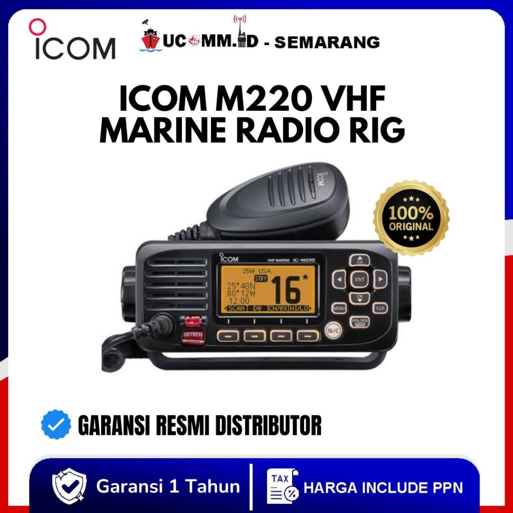 ICOM Ic M220 M 220 Vhf Radio Rig Marine Icom M-220 m220 Original Garansi