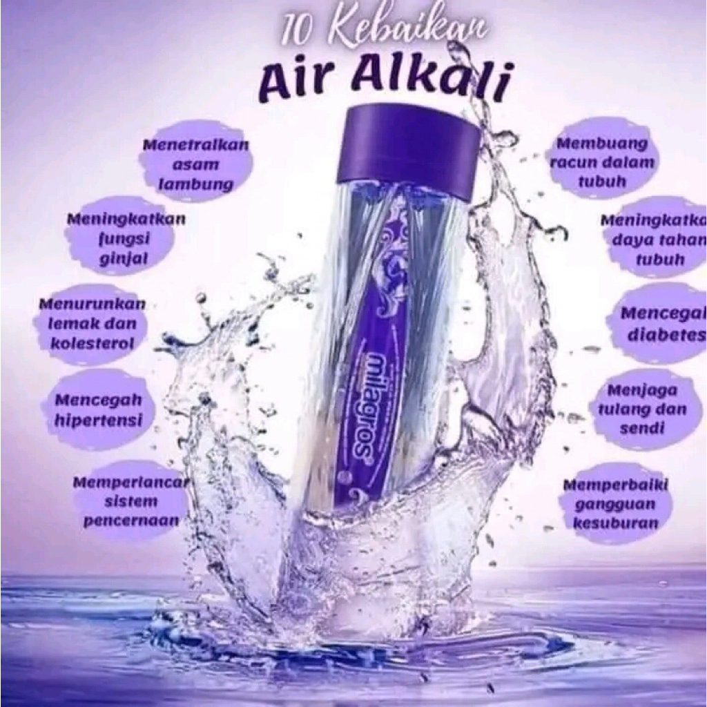 

Air Alkali Milagross-Air minum dengan Ph tinggi- original