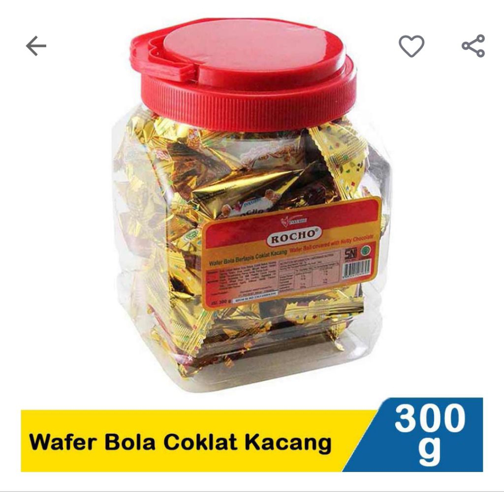 

Rocho Wafer bola cokelat kacang 300G
