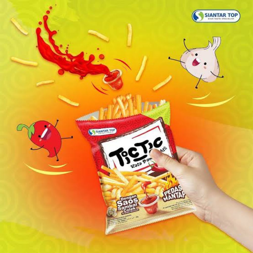 

Tic Tic Crunchy Stick Dengan Saos Sambal Colek 18gr