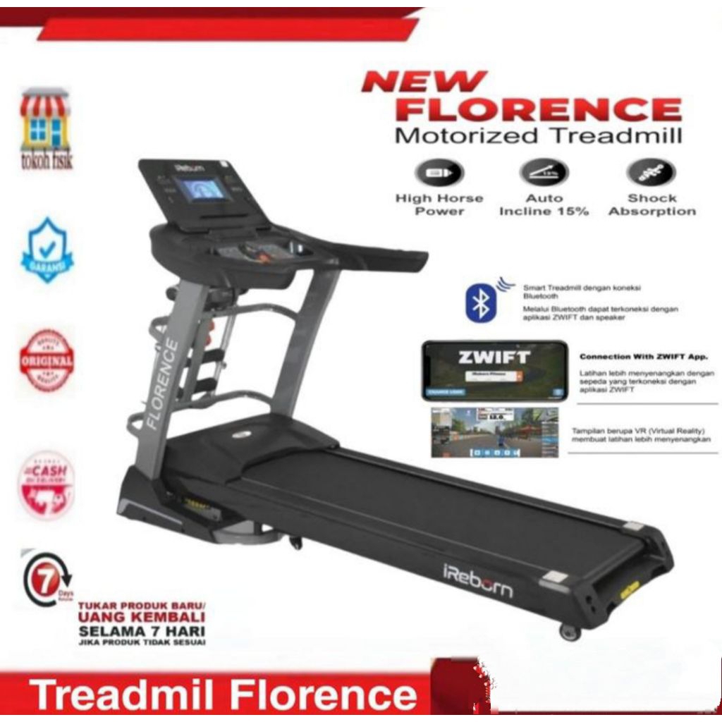 Treadmill Elektrik Ireborn Original Florence Alat fitness treadmill