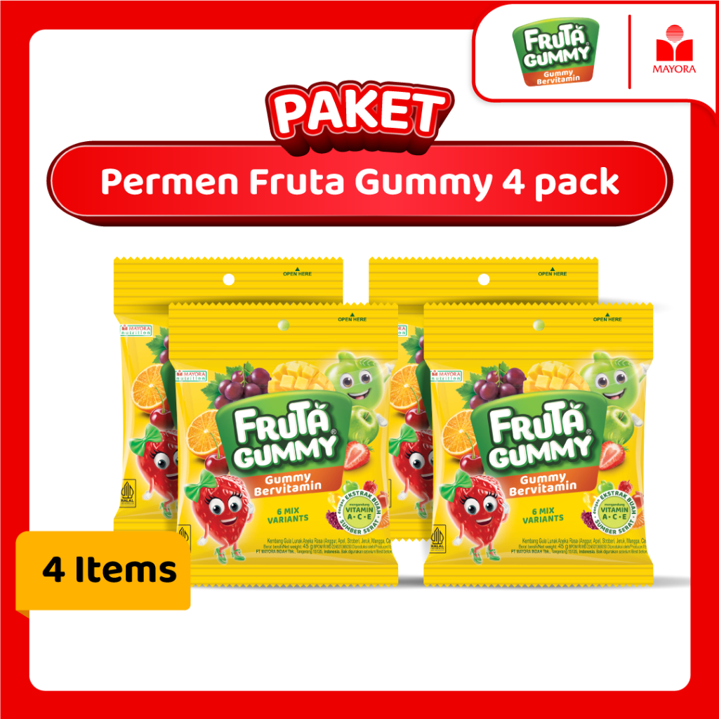 

Permen Fruta Gummy 4 Pack
