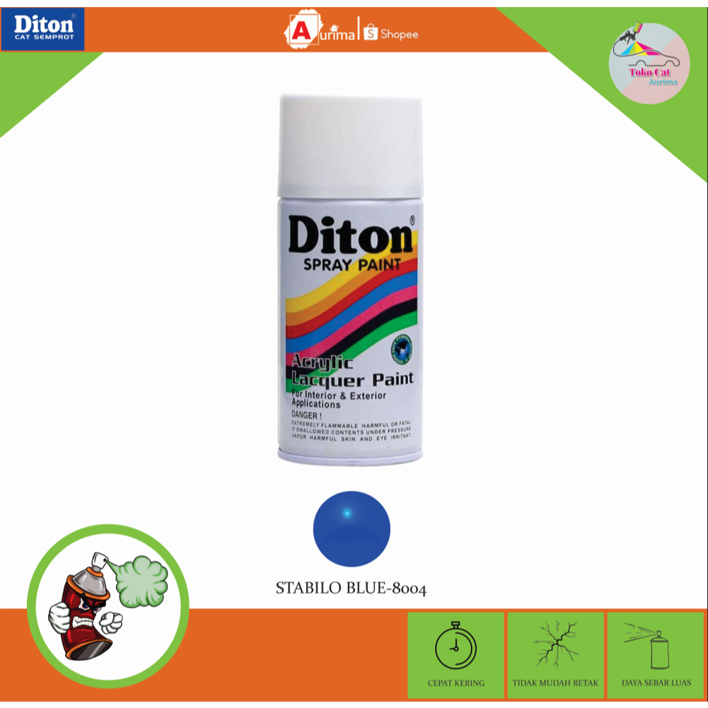 PILOX CAT SEMPROT DITON STABILO BLUE-8004 300CC ORIGINAL DITON