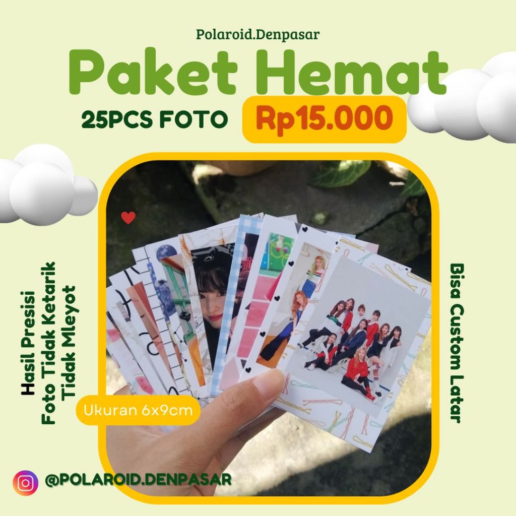 

15k dapat 25 Foto / Polaroid Murah Denpasar Bali