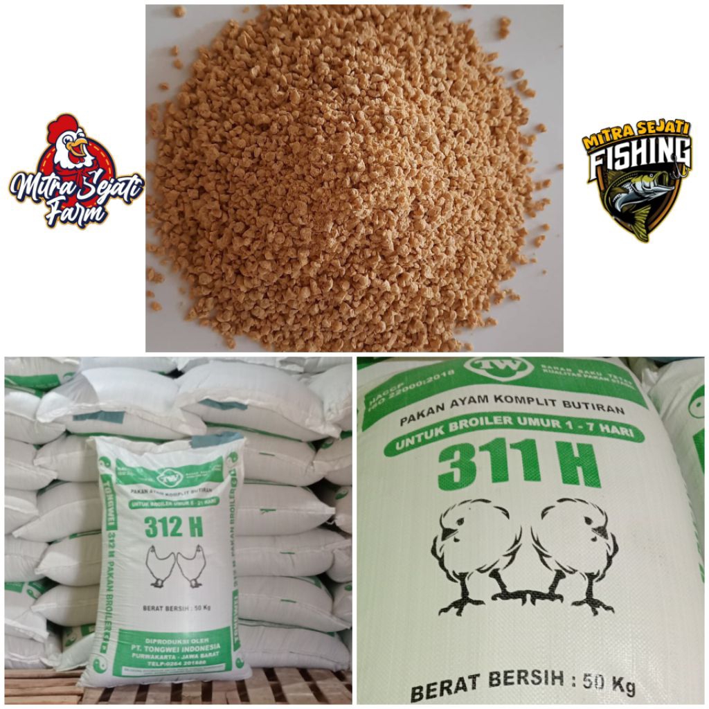 Pur ayam pedaging broiler TONGWEI 311H 312H