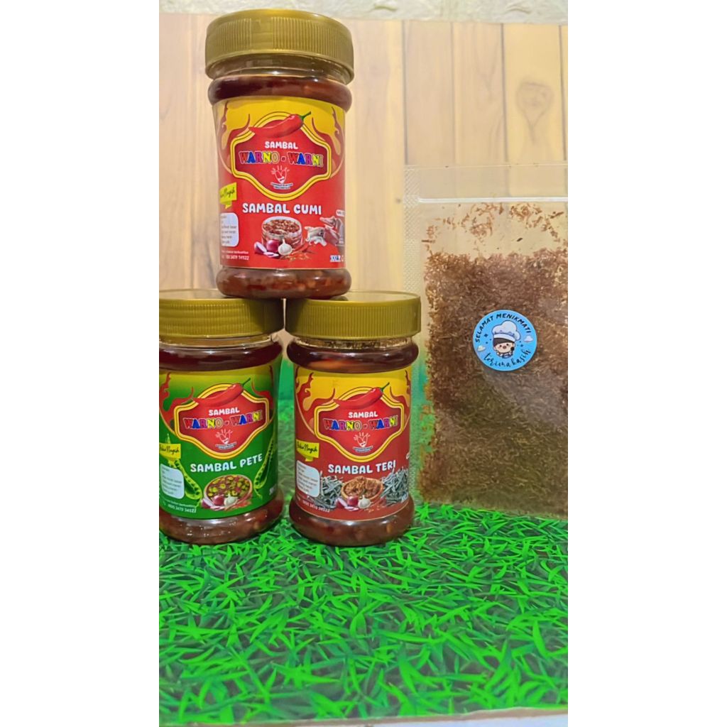 

Sambal Warno Warni Kemasan 150gram - FREE Serondeng Kelapa