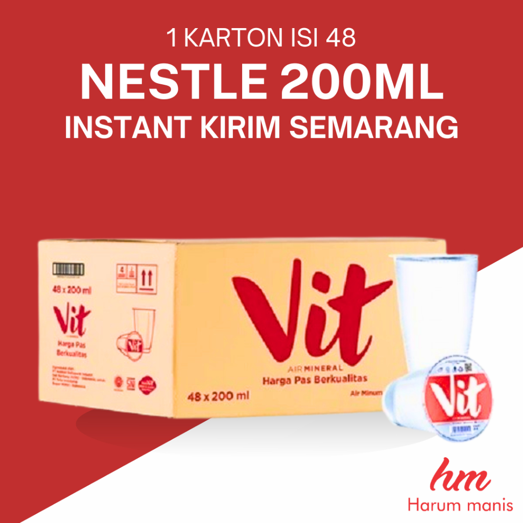 

Vit Gelas Air Mineral isi 48x200ml Kirim Instant Semarang