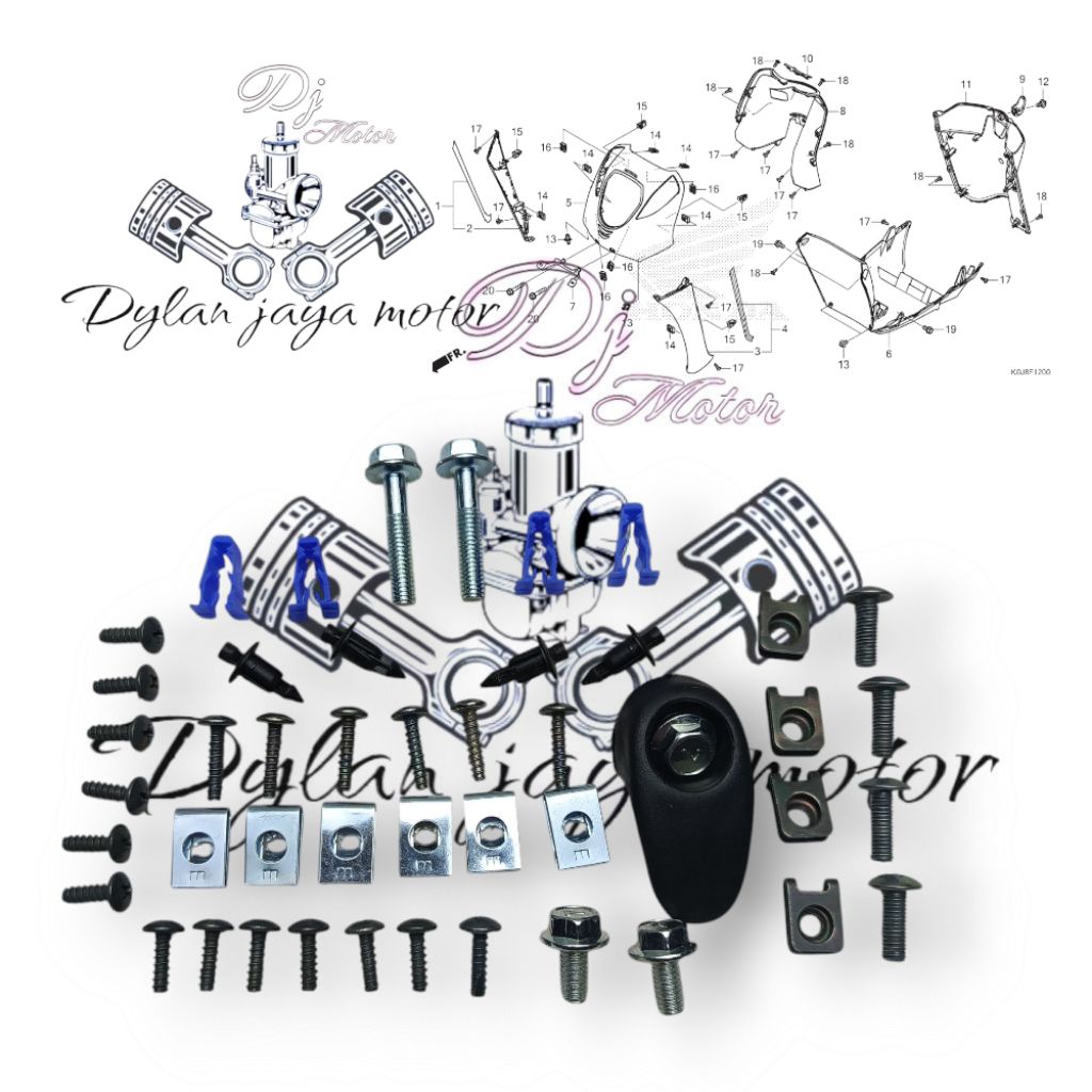 baut body depan//tameng Genio//baut Honda Genio