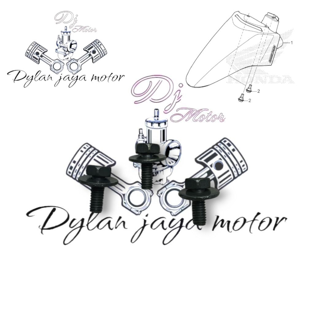 baut spakbor Honda Genio//baut spakbor depan dan belakang Honda Genio