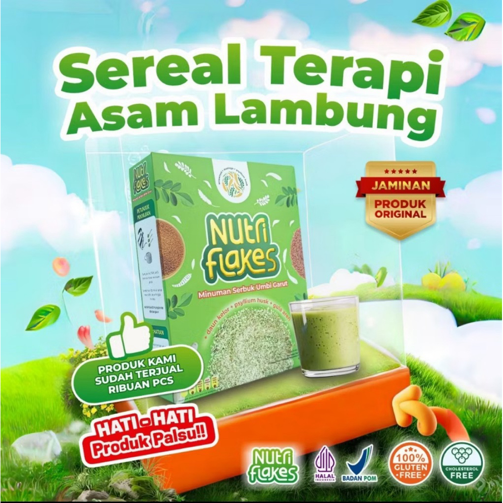 

✨ATIGA BEAUTY✨ NUTRIFLEKS Sereal Umbi Garut Asam Lambung 280gr - Sereal Makanan Penderita Maag & Bermanfaat Untuk Diet
