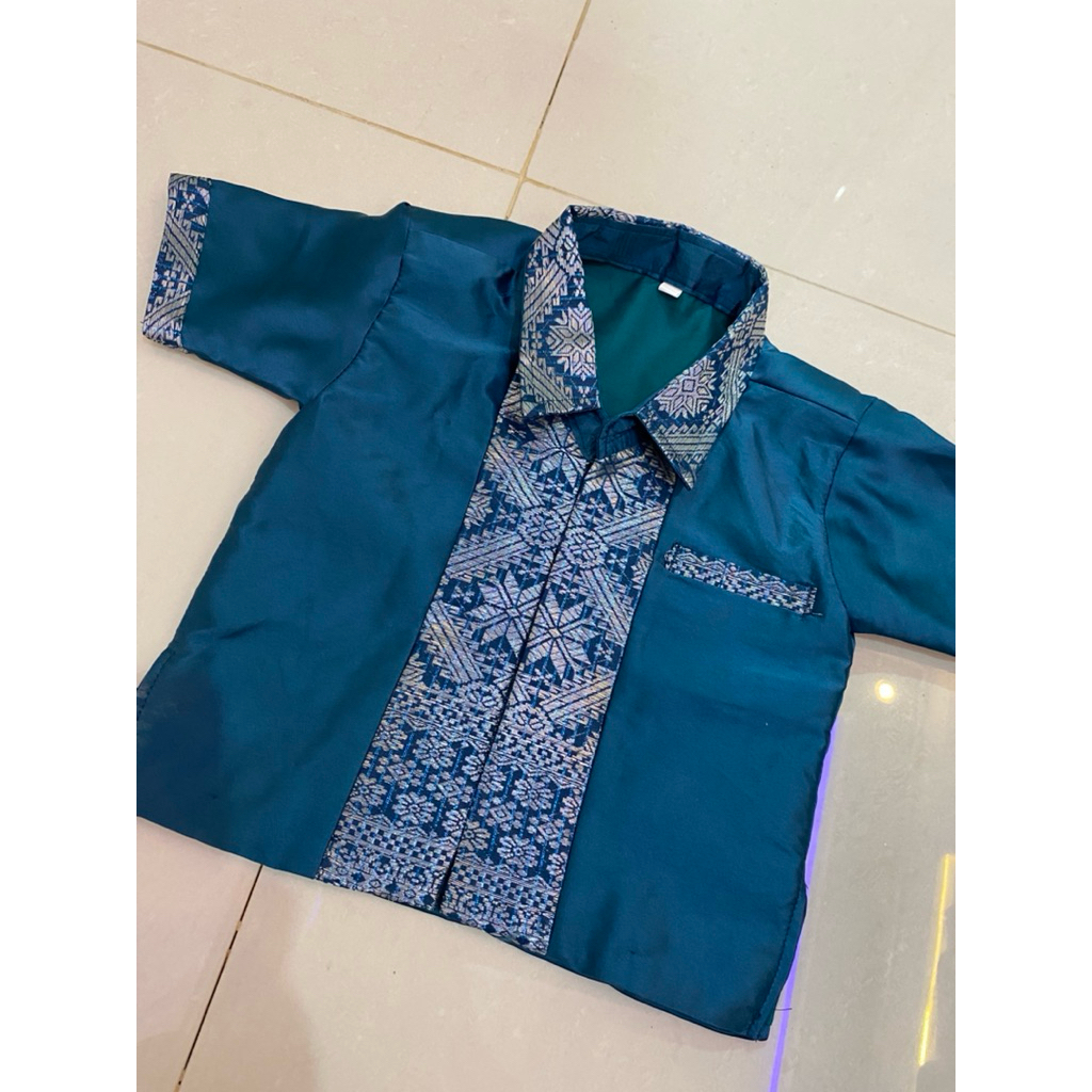 baju kemeja anak laki-laki 1-12th//baju kemeja anak laki-laki lengan pendek//baju anak khas Palemban