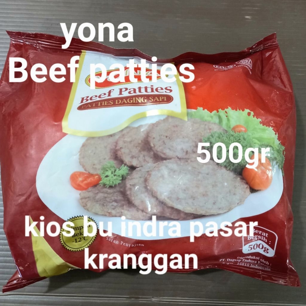 

yona beef patties 500gr daging sapi