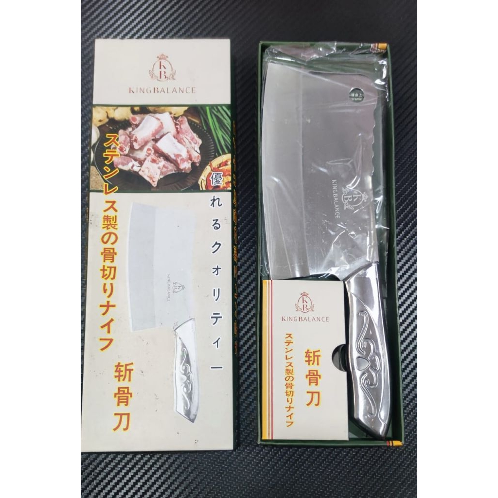 PARANG DAGING STAINLESS STEEL LUJI / GOLOK DAGING KING BALANCE