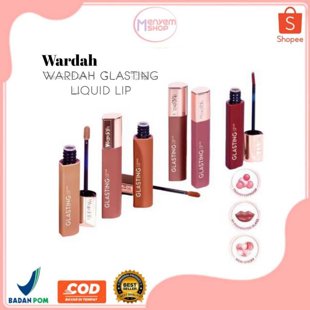 NEW WARDAH GLASTING LIQUID LIP - Tahan Lama