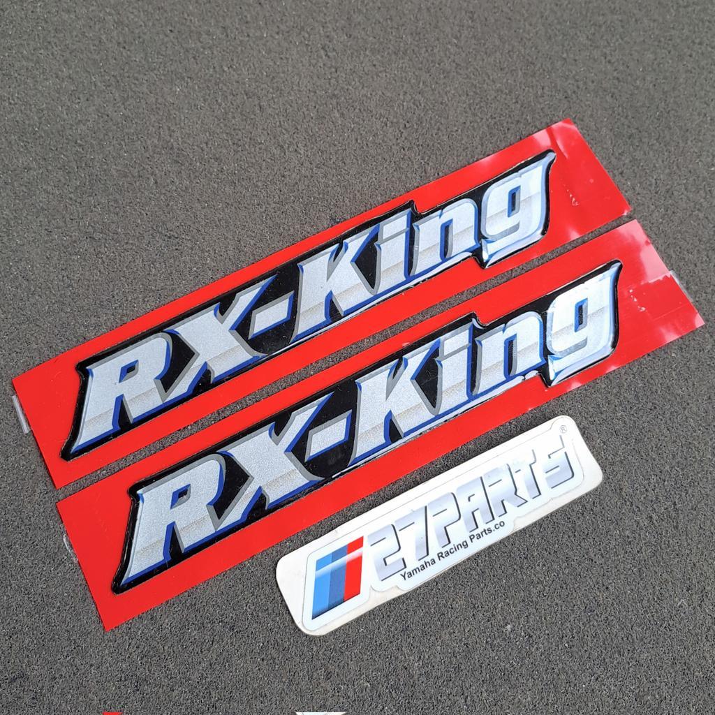 EMBLEM BOX AKI RX KING 2002 LIST BIRU 100% ORIGINAL LOSTPACK YAMAHA RX KING TANPA KEMASAN