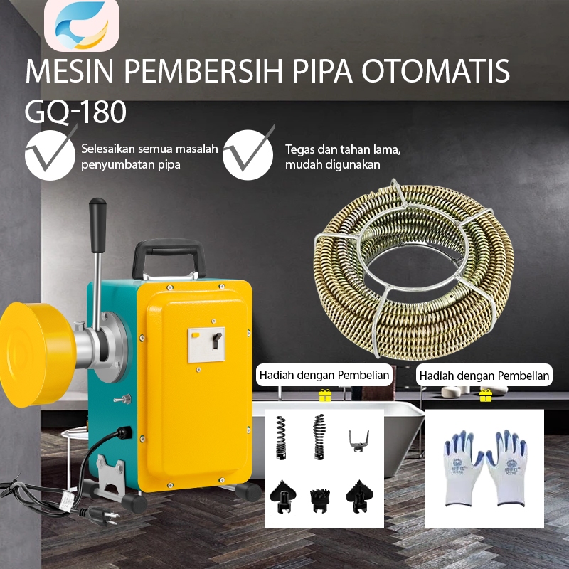 Mesin pembersih pipa pembuangan GQ-180 / mesin pembersih pipa pembuangan tersumbat / mesin bor pipa 