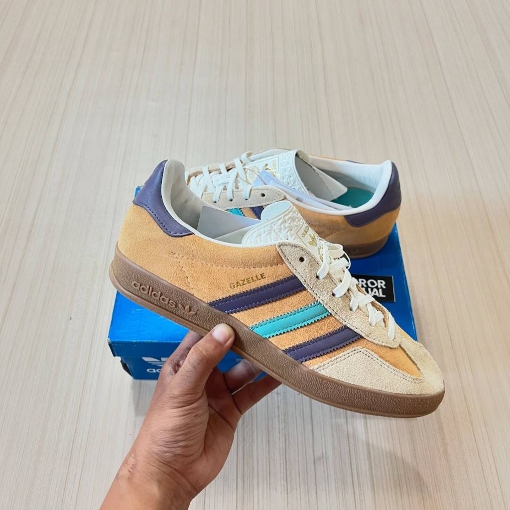 Adidas Gazelle Indoor Brown Almost Purple Blue Original BNIBWT