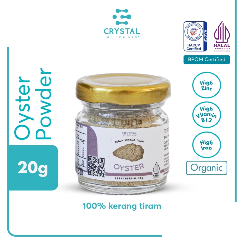 

Crystal of the Sea | Oyster Powder (20GR) / Bubuk Kerang Tiram / Pengganti Oyster Sauce / Saus Tiram / Kaldu Mpasi Bayi Non MSG