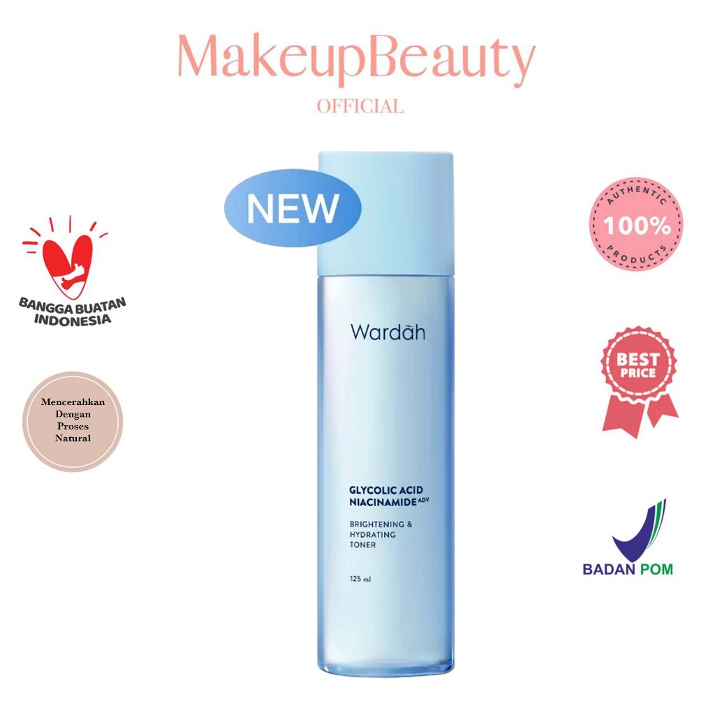 WARDAH Glycolic Acid Niacinamide ADV Brightening Hydrating Toner 125ml