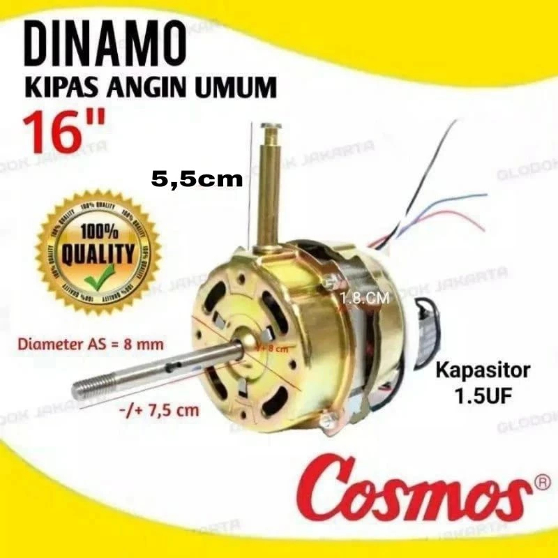 DINAMO KIPAS DINDING WALL PLAT ROTARI MIYAKO COSMOS SEKAI 16IN
