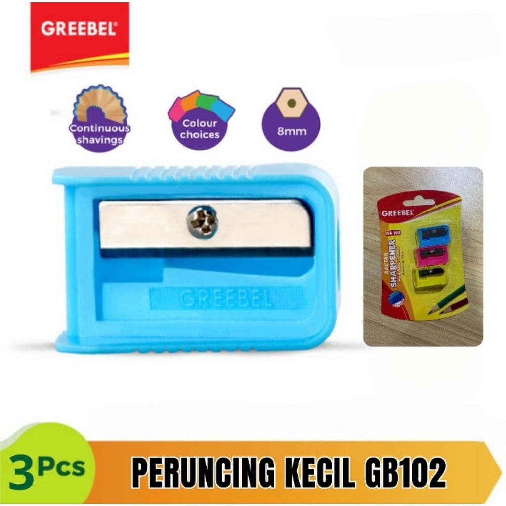 

Peruncing Pensil Greebel Rautan Pensil isi 3 pcs