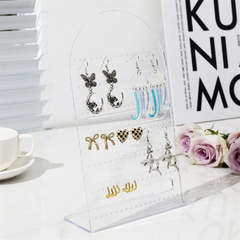 Aineed | Pajangan Anting, Display Anting 7 Baris, Rak Anting Akrilik, Papan Anting, Pajangan  Giwang