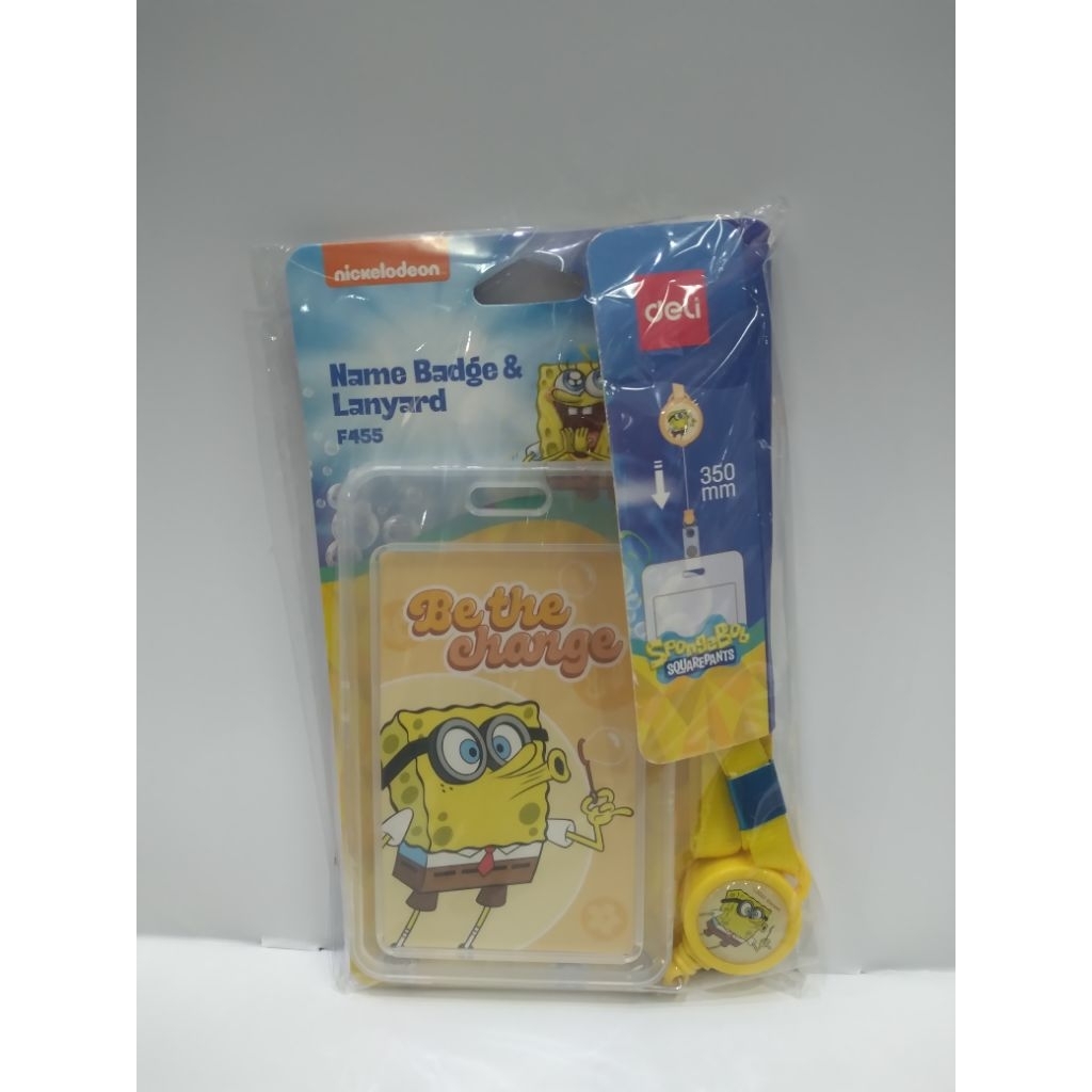 

DELI EF 455 NAME BADGE + LANYAR SPONGEBOB