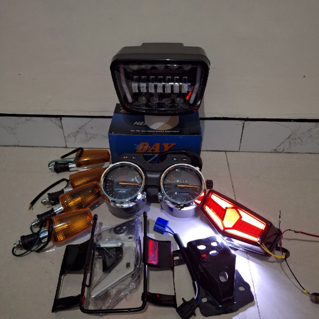 PAKET HEMAT HEADLAMP LAMPU DEPAN YAMAHA RX KING FULLSET SPIDO STOPLAMP SEIN DUDUKAN LAMPU CKDPASS 20