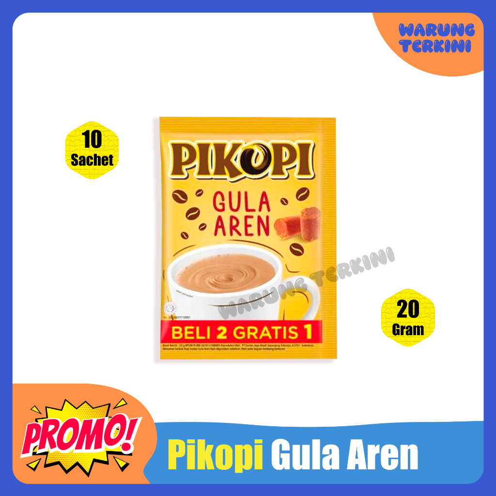

Pikopi Gula Aren 20g 1 Renceng | Minuman Serbuk Kopi dan Gula Aren