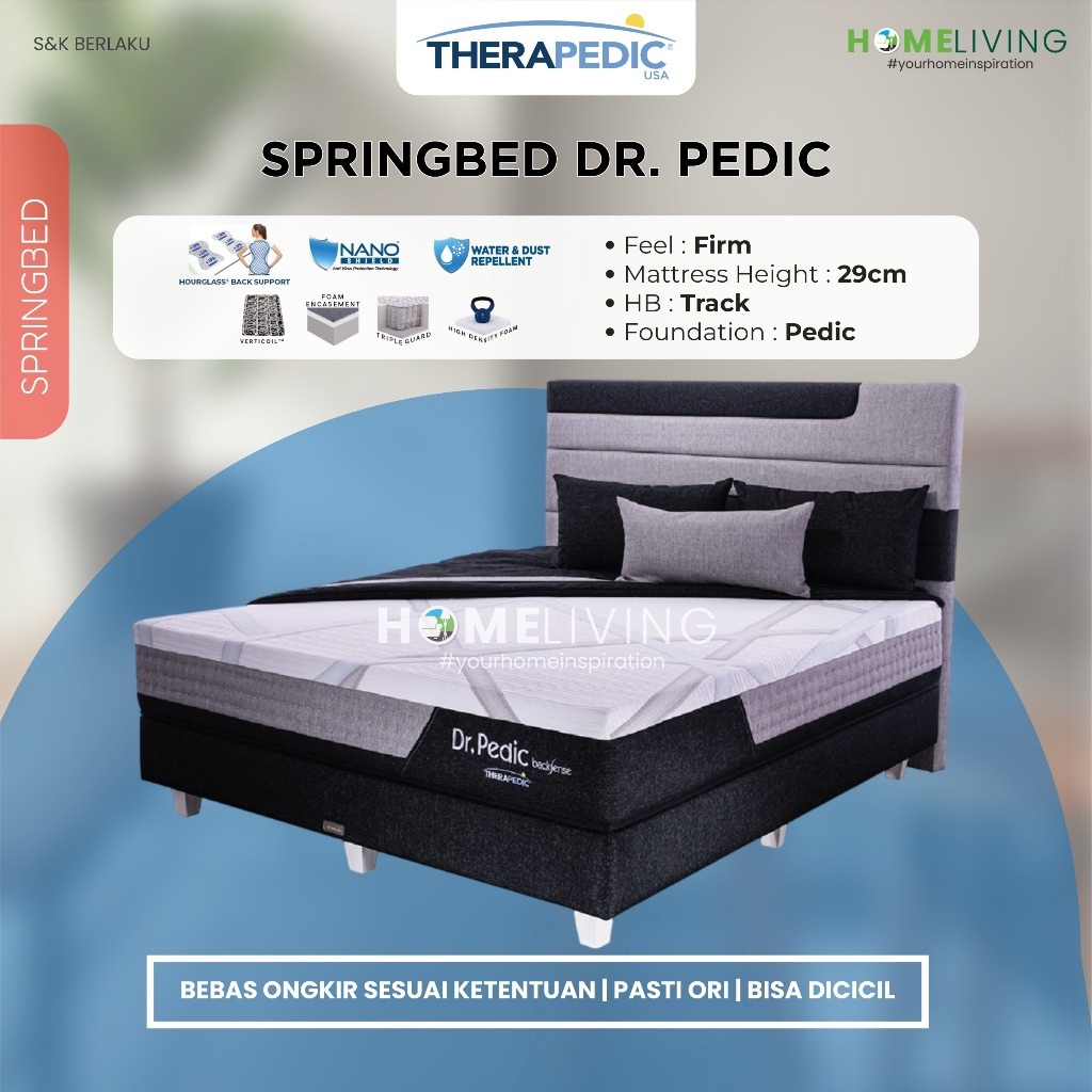 HOMELIVING - THERAPEDIC TYPE DR PEDIC - SPRINGBED THERAPEDIC - KASUR KESEHATAN