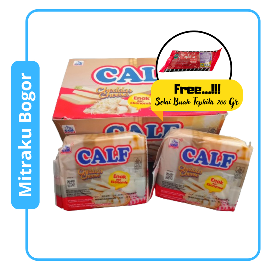 

Keju Calf Cheddar per BOX isi 8 pcs (gratis selai)