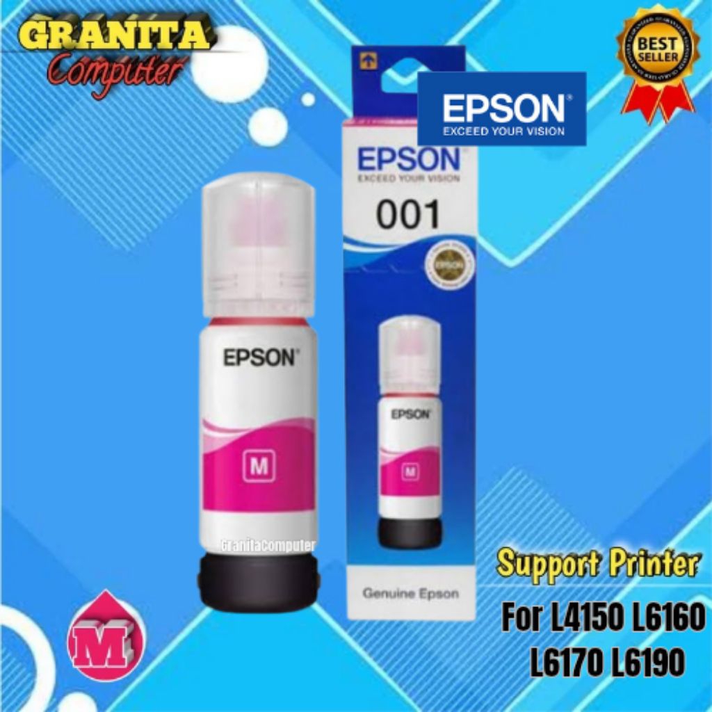 Tinta Epson 001 Magenta Original For Printer L4150,-L4160,-L6160