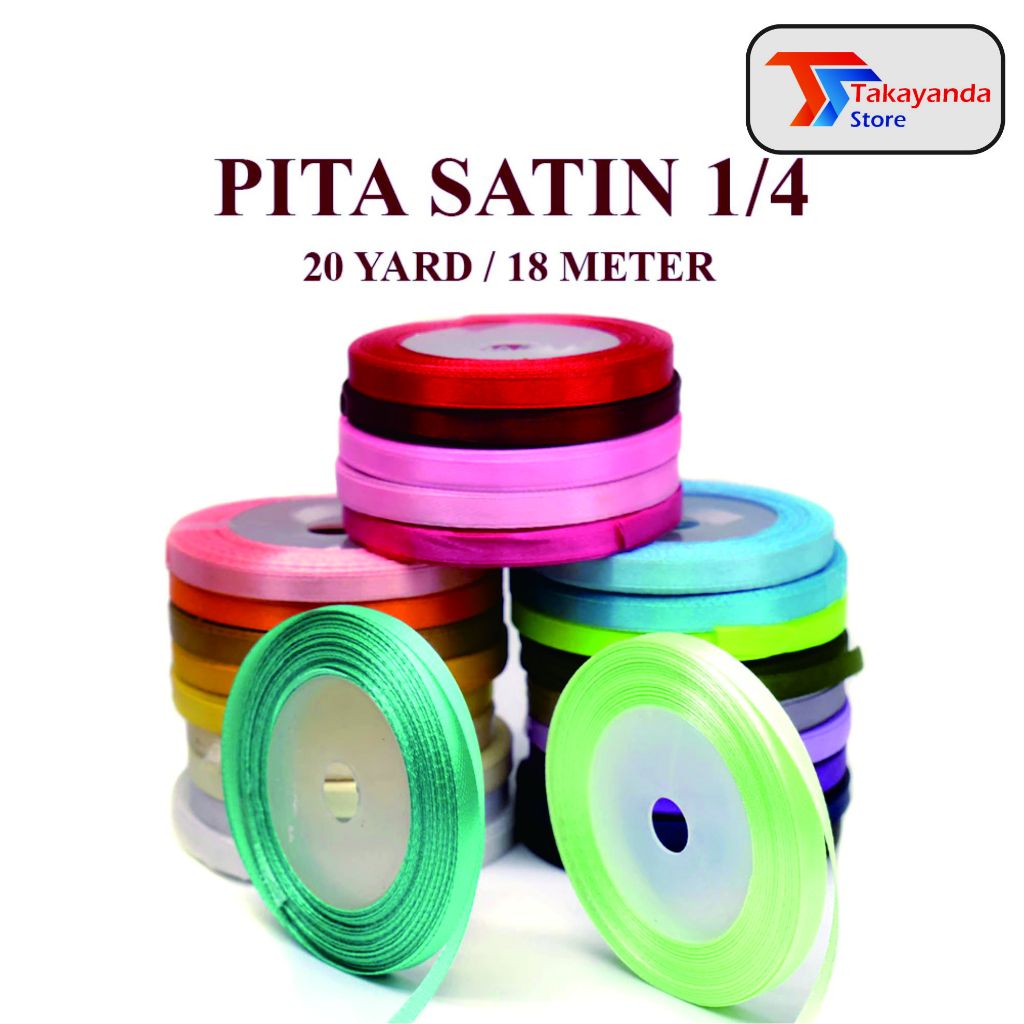 

Pita Satin 1/4inch (0.6 Cm) 20Yard