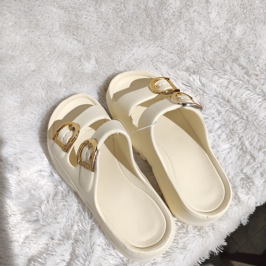 Sandal Wedges Fuji Viral Wanita Korea Kuning Tersedia Ukuran 38-39