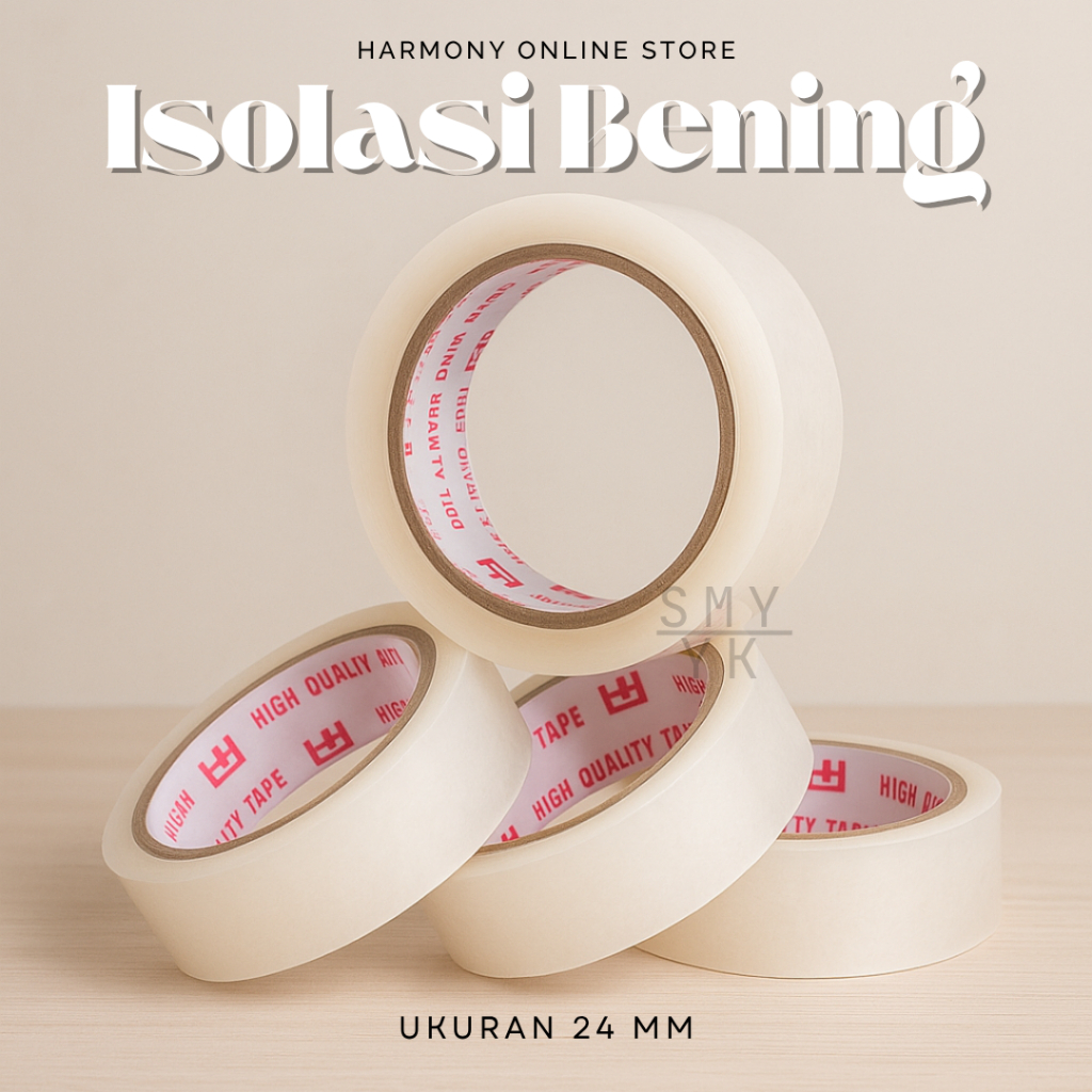 

Isolasi Bening 24 MM 1 inch - Lakban Sedang 1 in 100 Yard BC - Lakban 24mm atau 1 Inc Ukuran Real - Isolasi 24mm Satu Inc - Lakban Sedang Laundry Kado Toples 1 Inch - Isolasi Packing Kecil Kantor - Isolasi Putih Bening 24 mm